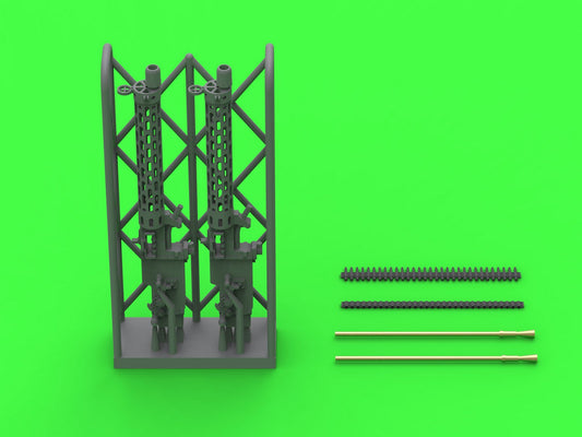 Master AM-48-183 1:48 German WW I machine gun Spandau LMG 08/15 (2 pcs) - with SHORT charging handle