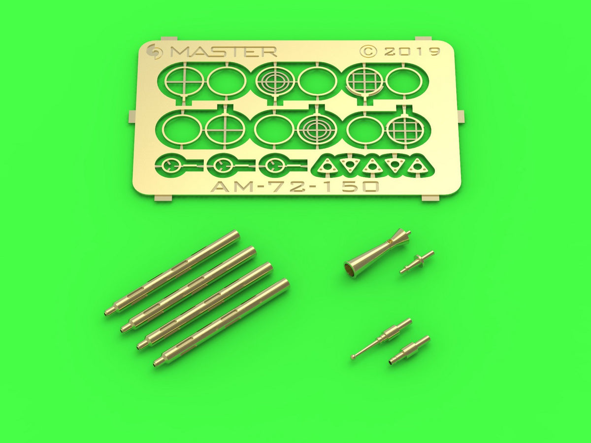 Master AM-72-150 1:72 PZL P.11A/P.11B/P.11C - details set - wz. 33 machine gun barrels, gunsight and Venturi Tube