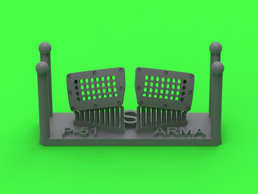 Master AM-72-171 1:72 P-51 Mustang - carburetor air filter cover - standard holed type