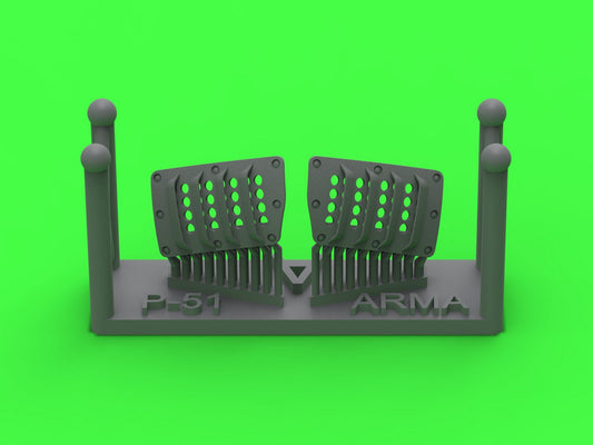 Master AM-72-172 1:72 P-51 Mustang - carburetor air filter cover - RAF louvred type - version A