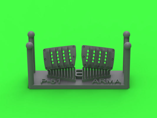 Master AM-72-173 1:72 P-51 Mustang - carburetor air filter cover - RAF louvred type - version B