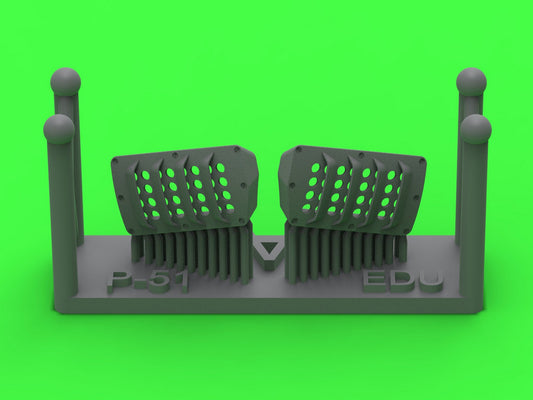 Master AM-72-175 1:72 P-51 Mustang - carburetor air filter cover - RAF louvred type - version A (