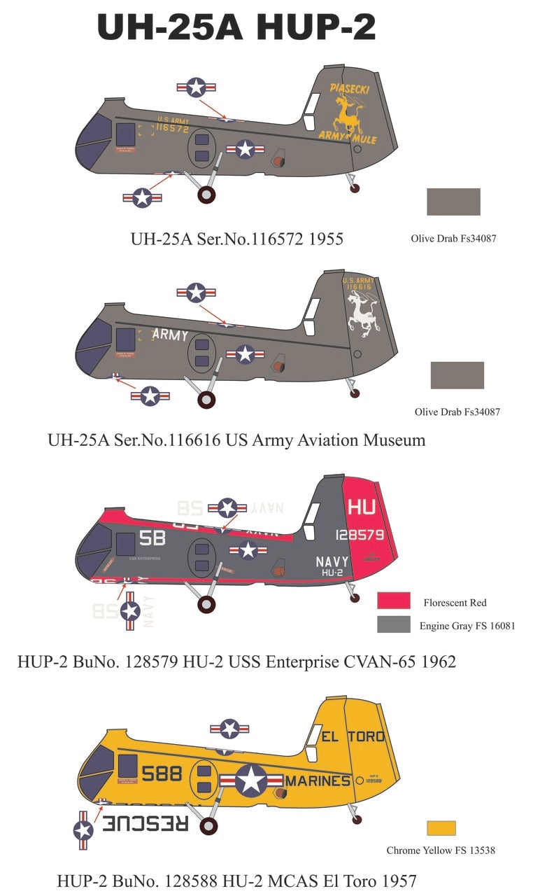 Atlantis A502 1:48 H-25 Army Mule HUP-2 Helicopter