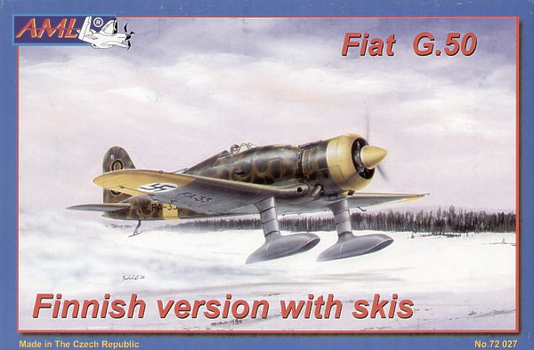 AML 72027 1:72 Fiat G.50 Finnish version with resin skis and injection canopy. Plastic parts from FLY
