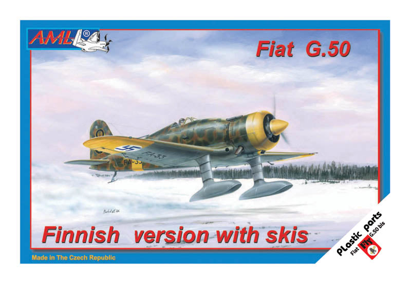 AML 72027 1:72 Fiat G.50 Finnish version with resin skis and injection canopy. Plastic parts from FLY
