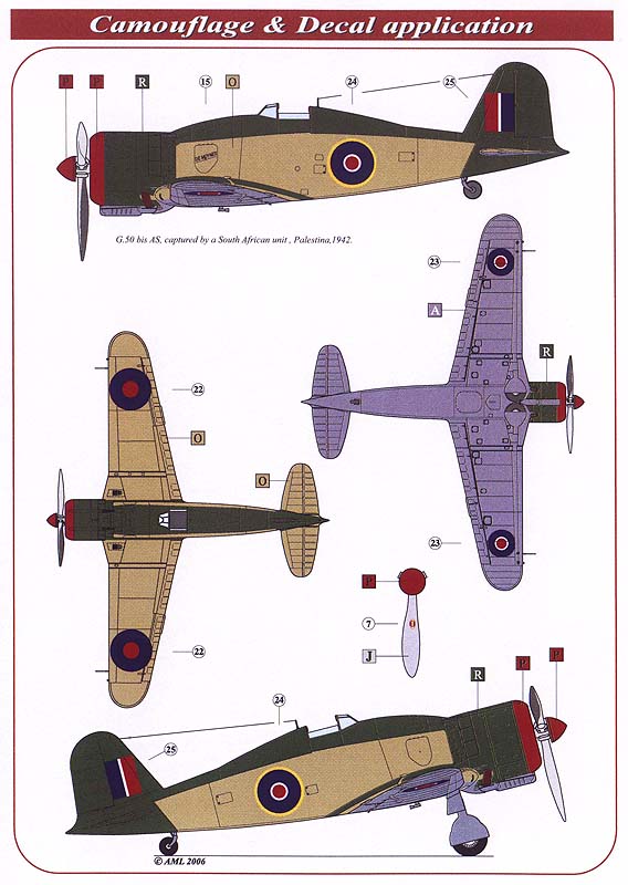 AML 72031 1:72 Fiat G.50 bis AS 'Freccia' + detail set