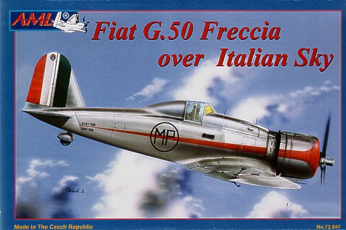 AML 72047 1:72 Re-released! Fiat G.50 Freccia over Italian Sky. includes injection canopy. Plastic parts from FLY