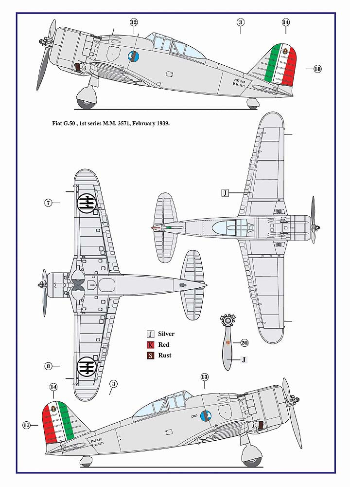 AML 72047 1:72 Re-released! Fiat G.50 Freccia over Italian Sky. includes injection canopy. Plastic parts from FLY