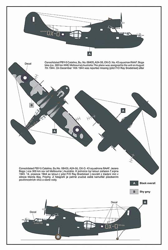 AML A44007 1:144 Consolidated PBY-5 Catalina Black Cat - RAAF version