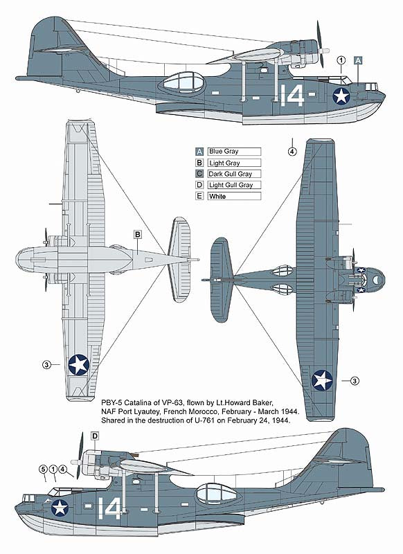 AML A44008 1:144 Consolidated PBY-5 with MAD ( Magnetic Anomaly Detection system ) and with retrorockets