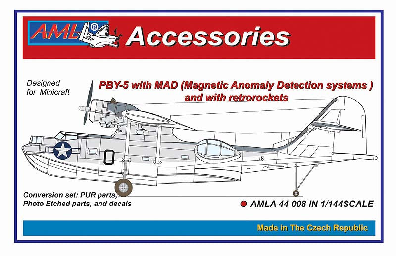 AML A44008 1:144 Consolidated PBY-5 with MAD ( Magnetic Anomaly Detection system ) and with retrorockets