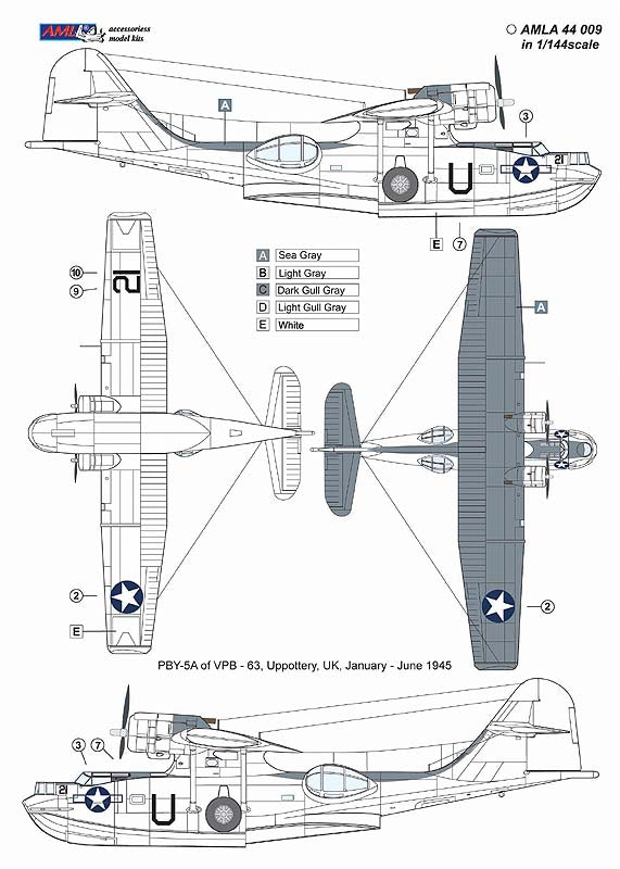 AML A44009 1:144 Consolidated PBY-5A with MAD ( Magnetic Anomaly Detection system ) and with retrorockets