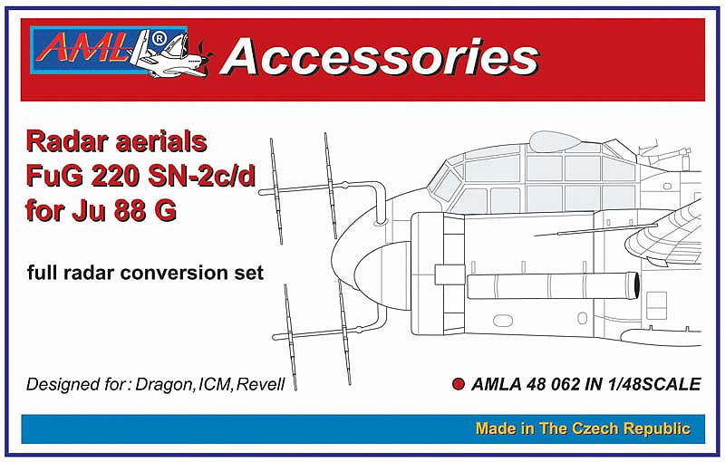 AML A48062 1:48 FuG 220 SN-2c/d Radar aerials for the Junkers Ju-88G-6
