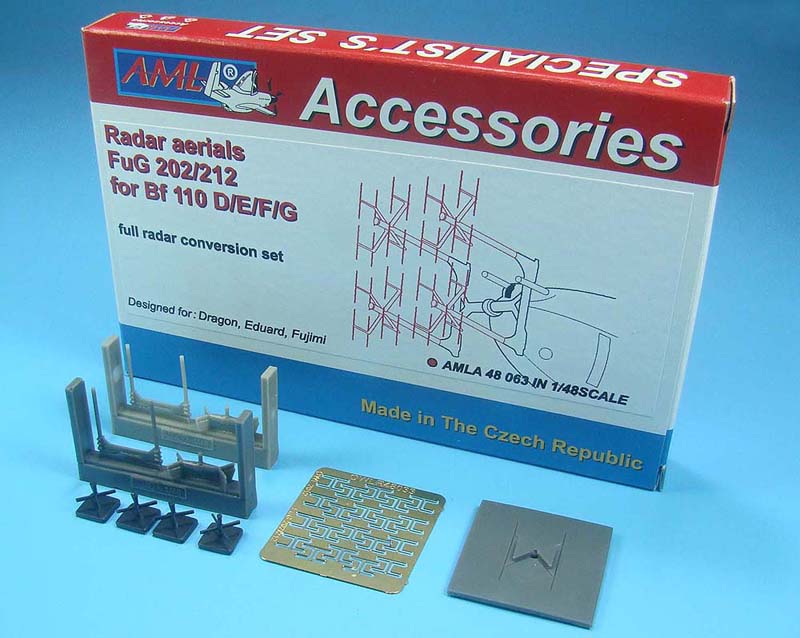 AML A48063 1:48 FuG 202/212 Radar aerials for the Messerschmitt Bf-110D/Bf-110E/Bf-110F/Bf-110G-2 with etched part