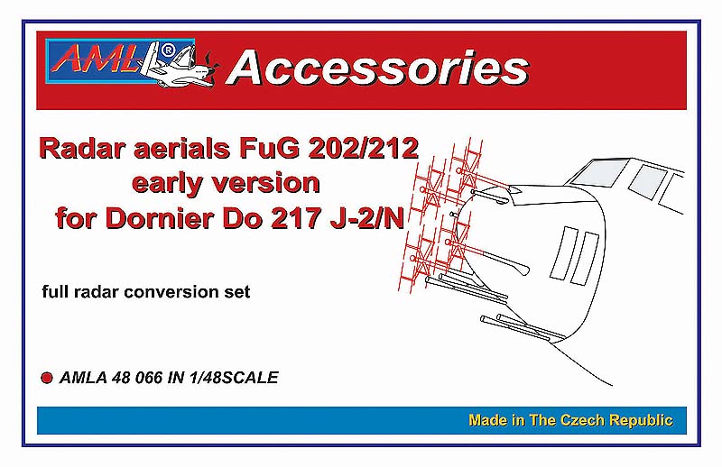 AML A48066 1:48 FuG 202/212 radar aerials for the Dornier Do-217J-2/N early version