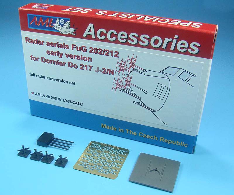 AML A48066 1:48 FuG 202/212 radar aerials for the Dornier Do-217J-2/N early version