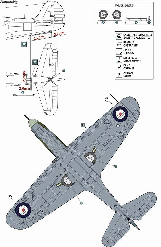 AML A48094 1:48 Bell Airacobra Mk.I AH574 for Royal Navy tests