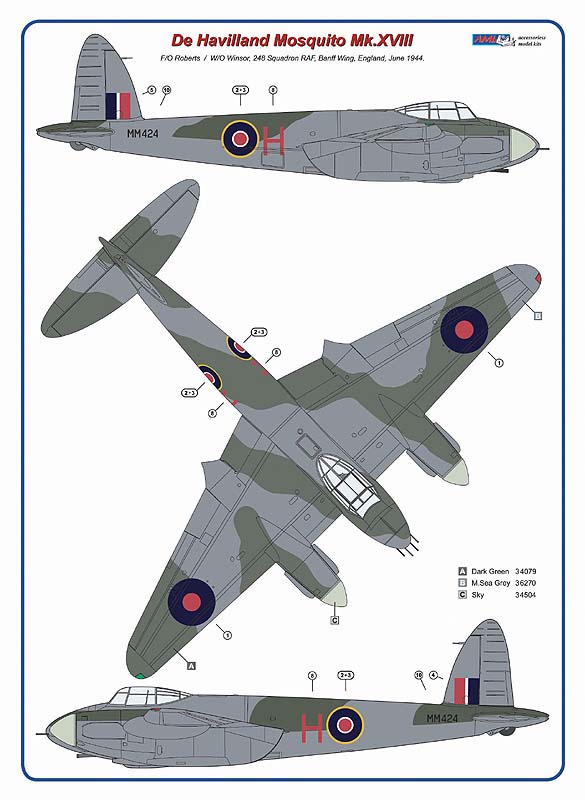 AML A48099 1:48 de Havilland Mosquito Mk.XVIII