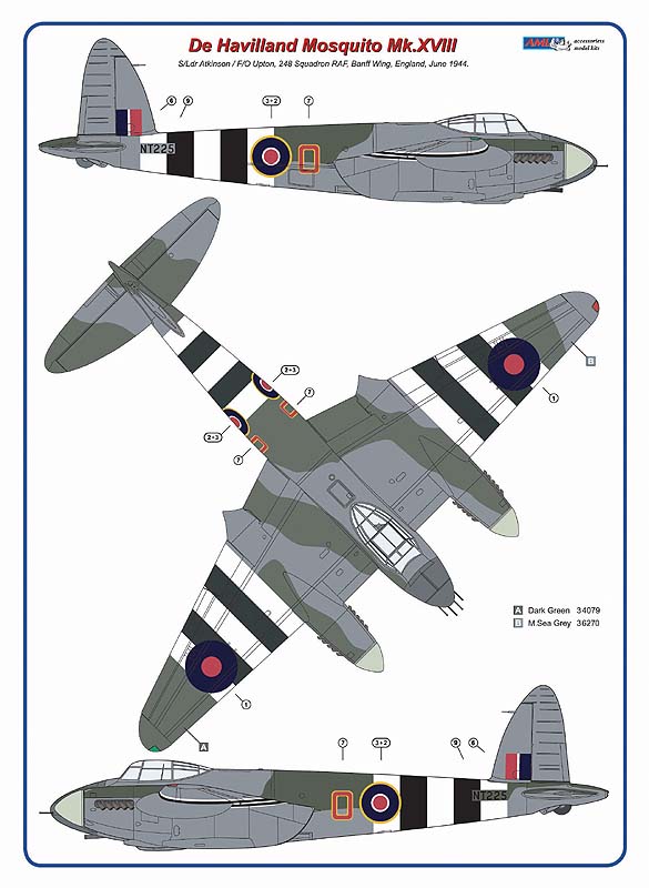 AML A48099 1:48 de Havilland Mosquito Mk.XVIII