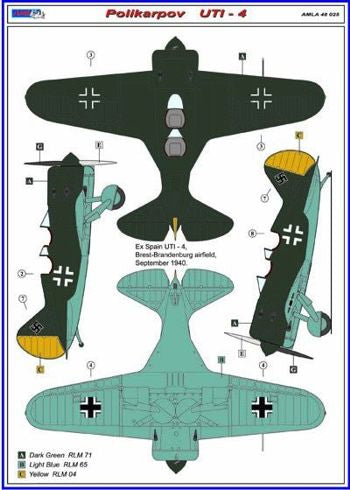 AML A48025 1:48 Polikarpov I-16 UTI-4