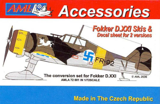 AML A72001 1:72 Fokker D.XXI Finnish decal with resin parts