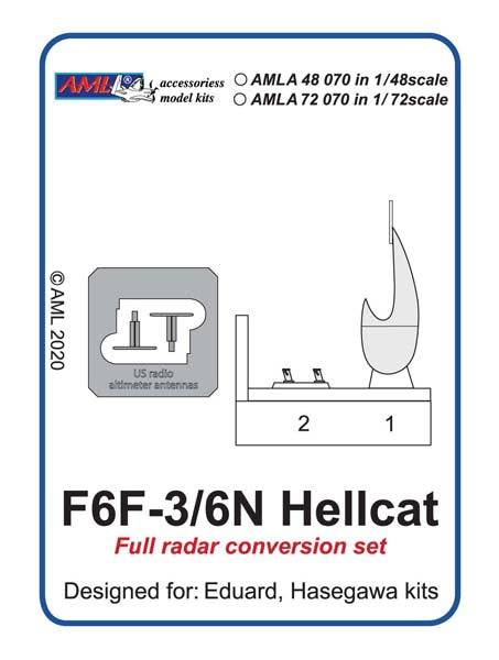 AML A72070 1:72 Full radar conversion set for Grumman F6F-3/6N Hellcat