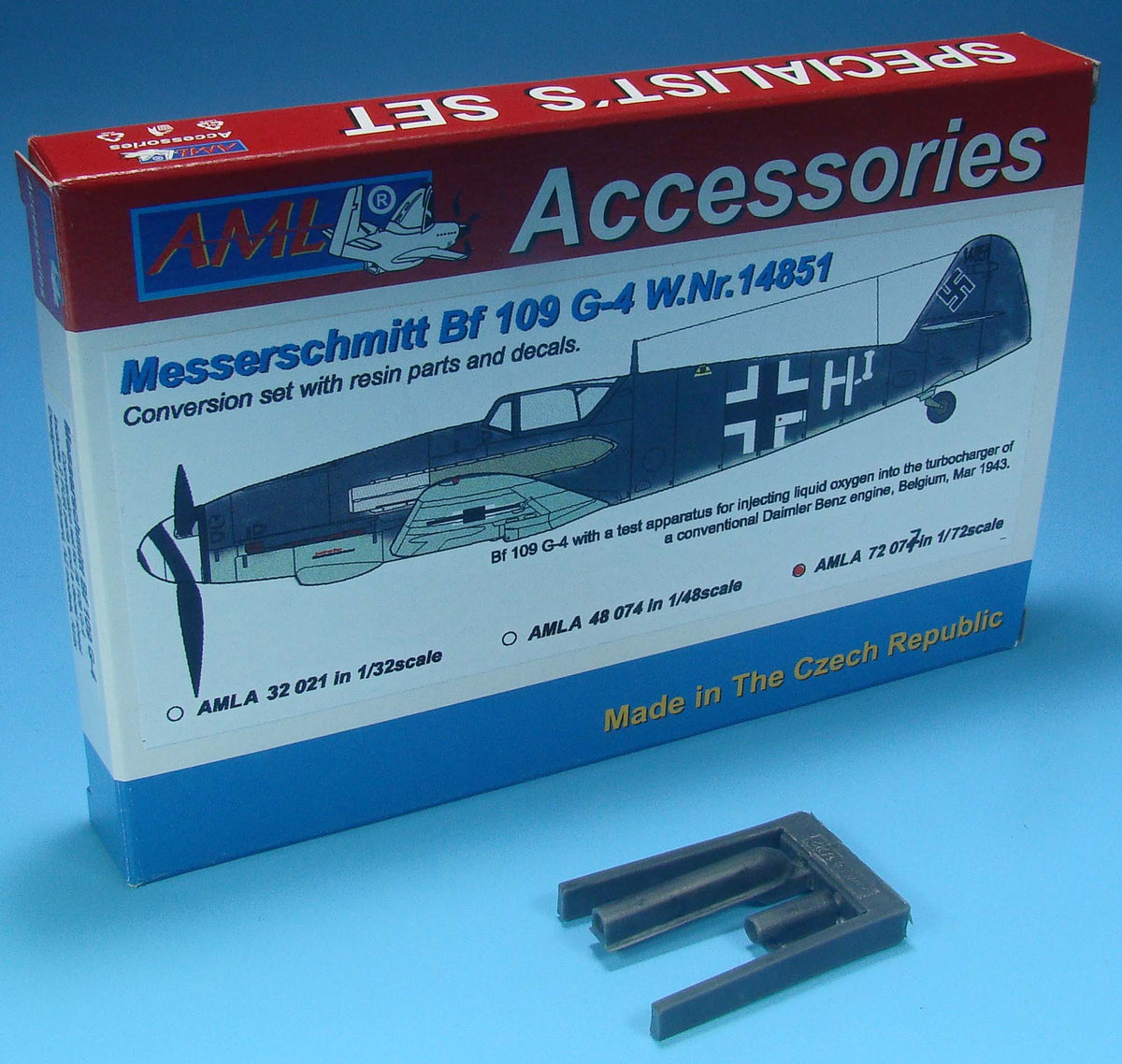 AML A72077 1:72 Messerschmitt Bf-109G-4 W.Nr14851 resin parts and decals only