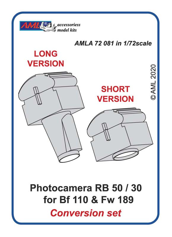 AML A72081 1:72 Luftwaffe Camera RB 50/30 for Messerschmitt Bf-110 & Focke-Wulf Fw-189