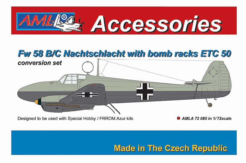 AML A72085 1:72 Focke-Wulf Fw-58B/C Nachtschlacht with bomb racks ETC 50