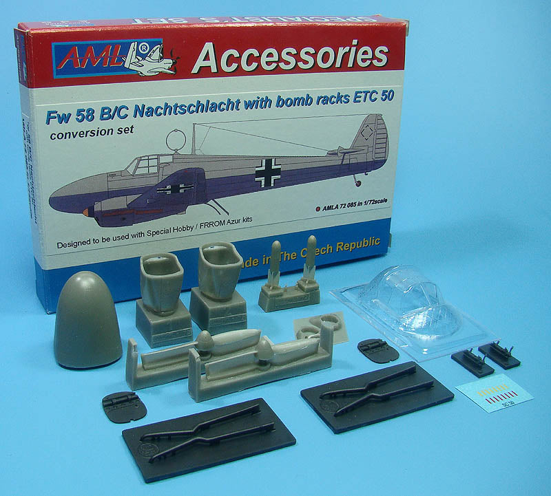AML A72085 1:72 Focke-Wulf Fw-58B/C Nachtschlacht with bomb racks ETC 50
