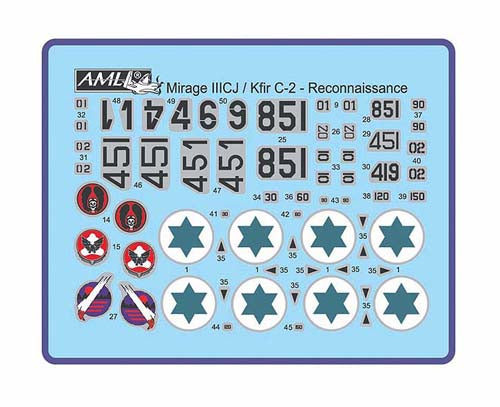 AML A72092 1:72 IAI Kfir RC-2 with Tsniut Meshopar camera nose Resin conversion set