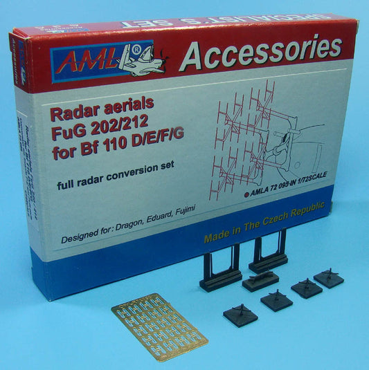 AML A72095 1:72 Messerschmitt Bf-110D/Bf-110E/Bf-110F/Bf-110G full Radar aerials conversion FuG 202/212