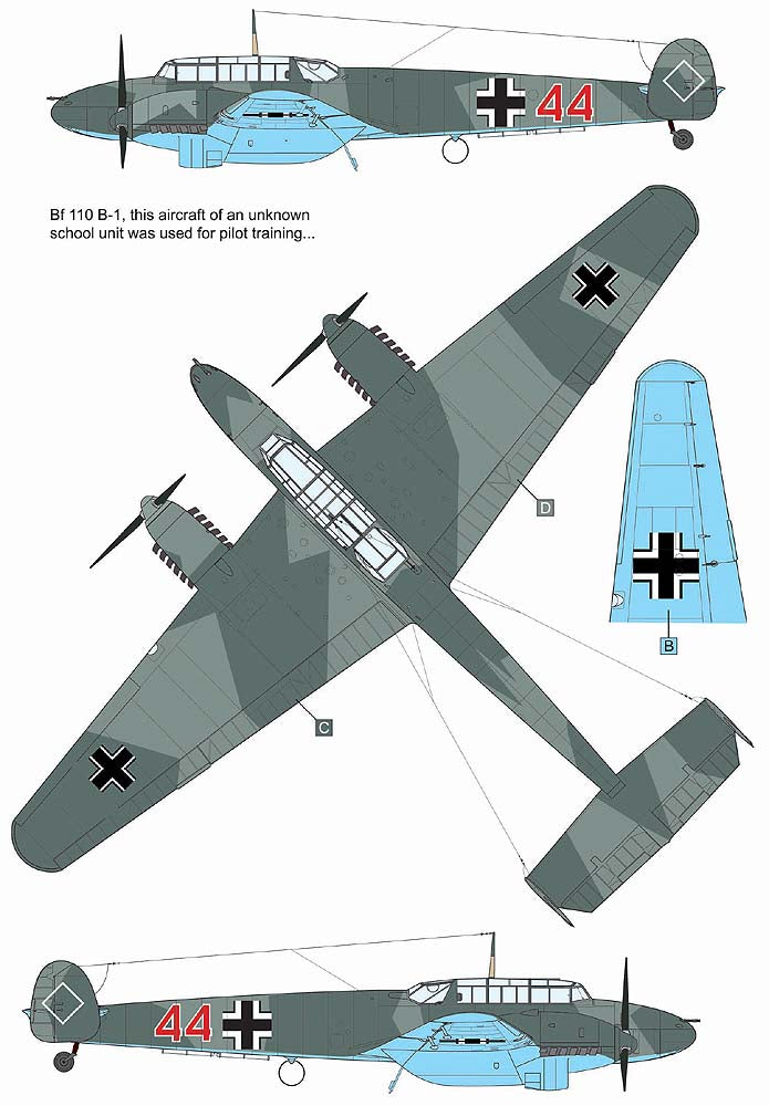 AML A72097 1:72 Messerschmitt Bf-110B-1 ' The conversion set