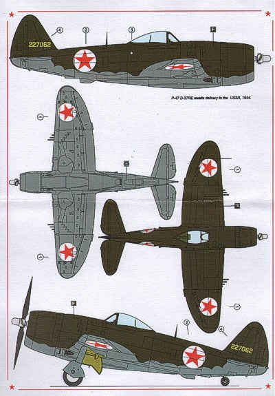 AML C2004 1:32 Americans in Stalin's Sky, Part IV Masks - P-40E Warhawk & P-47D-27RE Thunderbolt