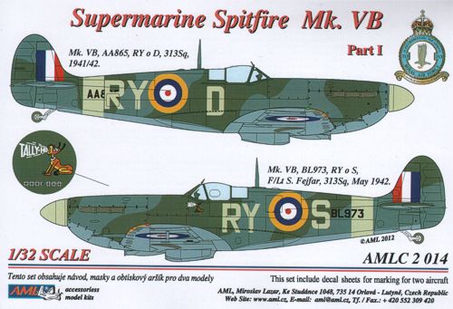 AML C2014 1:32 Supermarine Spitfire Mk.VB, 313 Sq - Part I