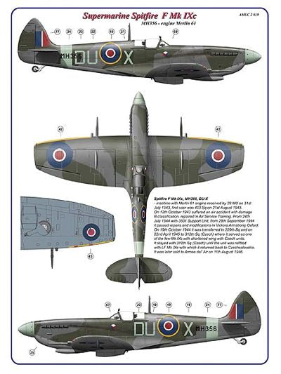 AML C2019 1:32 312 th Squadron RAF, Part I / 2 decal version: Supermarine Spitfire LF Mk.IXe, TE515, DU-W+MH356.DU-XDU-X