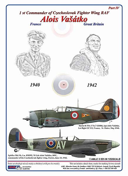 AML C2025 1:32 Alois Vasatko - 1st Commander of Czechoslovak Wing RAF, Part IV