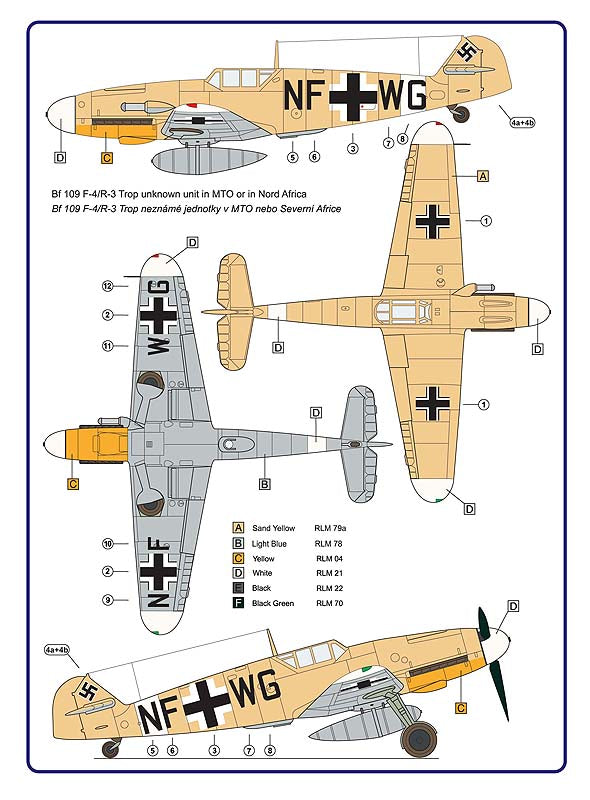 AML C2029 1:32 Messerschmitt Bf-109F-4/R3 reconnaissance version Aufklarer