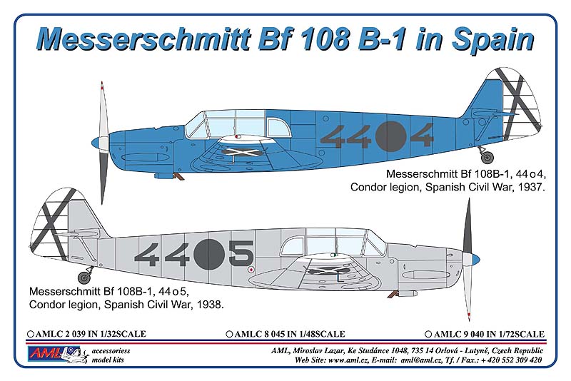AML C2039 1:32 Messerschmitt Bf-108 in Spain