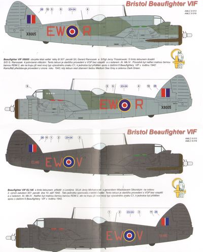 AML C8019 1:48 Bristol Beaufighter Mk.VIF X8005 (EW-R)