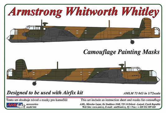 AML M73043 1:72 Armstrong Whitworth Whitley Mk.V camouflage pattern paint masks
