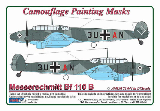 AML M73044 1:72 Messerschmitt Bf-110 B camouflage painting masks