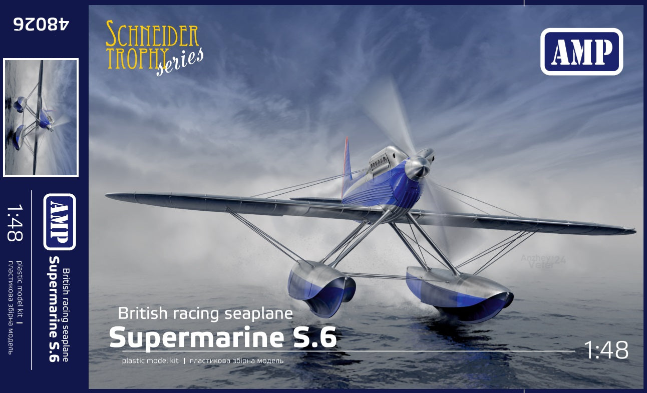 AMP 48026 1:48 Supermarine S-6A British Racing floatplane Schneider Trophy Series