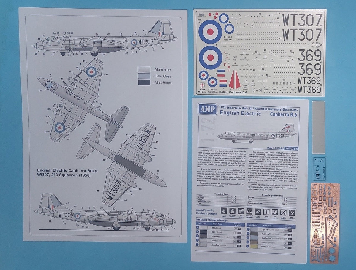 AMP 72-002LIM 1:72 English-Electric Canberra B.6