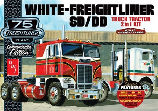 AMT 1046 1:25 White Freightliner 2-in-1 SC/DD Cabover Tractor (75th Anniversary)