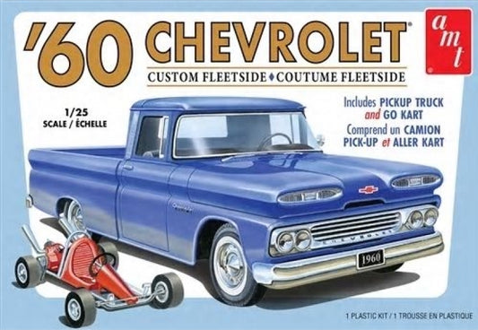 AMT 1063 1:25 1960 Chevy Custom Fleetside Pickup with Go Kart