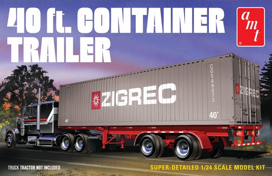 AMT 1196 1:25 40ft Semi Container Trailer