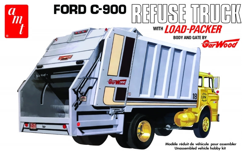 AMT 1247 1:25 Ford C-900 Gar Wood Load Packer Garbage Truck