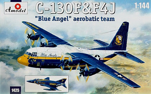 A-Model 1425 1:144 C-130F Hercules and F-4J Phantom Blue Angels Aerobatic Team