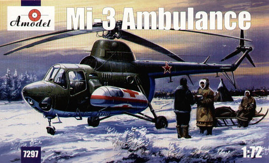 A-Model 7297 1:72 Mil Mi-3 Helicopter Ambulance Version